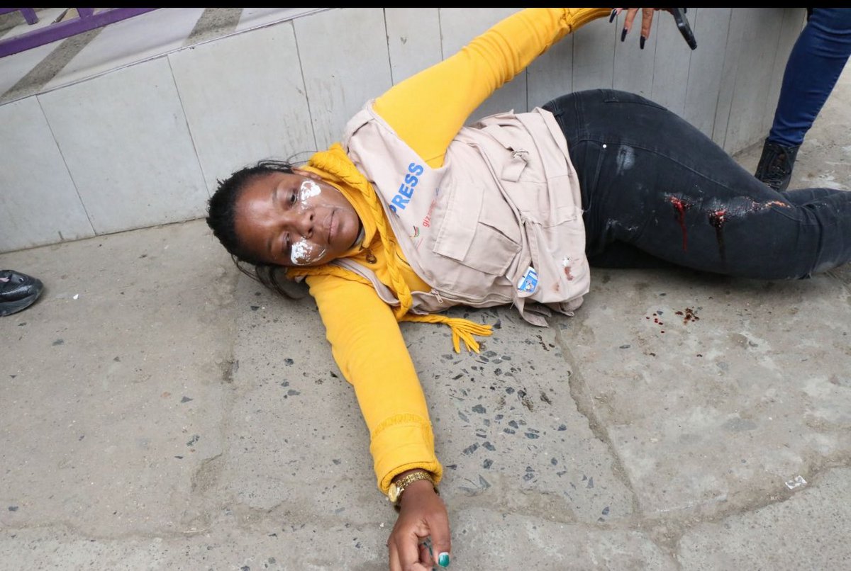 Journalism is NOT a crime.Shooting journalists on assignment is a sign of erosion of Kenyan democracy. 
As a journalists,I  join the media fraternity in condemning the shooting of the K24 Journalist, Catherine Wanjiru. 
Her press jacket deserved respect. 
#Respect journalism