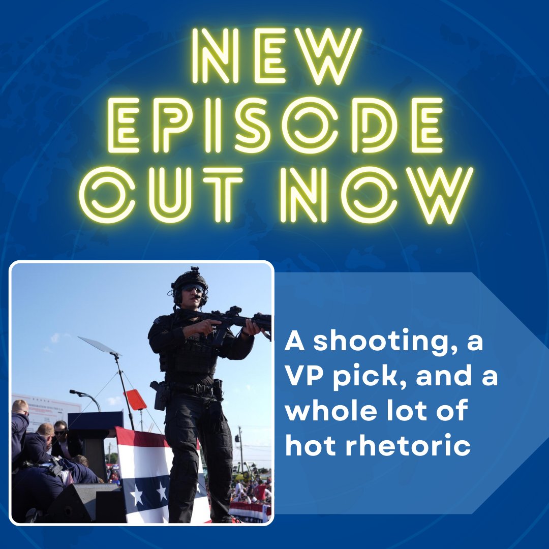 SWMHPod's tweet photo. Major week in US politics 

This week on #StayWithMeHere, attack at a #Trump rally, break down the recent election in #Rwanda , and discuss the ongoing war in #Gaza.

Take a listen now!

#News #BreakingNews #Podcast #WorldNews #WorldPolitics #Politics https://t.co/IMwZBRMteR