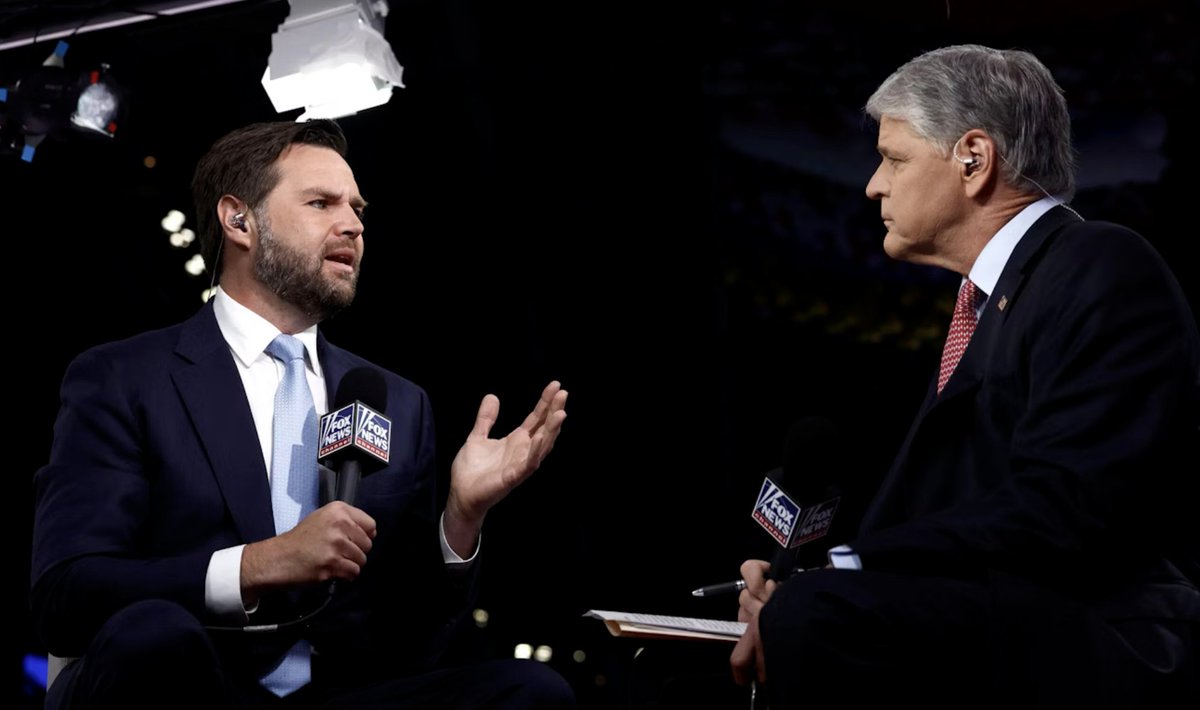 Vance Sits Down With Hannity in First Interview After VP Nomination

"Regarding the war in Ukraine, Vance said that Trump’s goal will be negotiating peace so that the United States can pivot to China. “I think what President Trump has promised to do is to go in there, negotiate