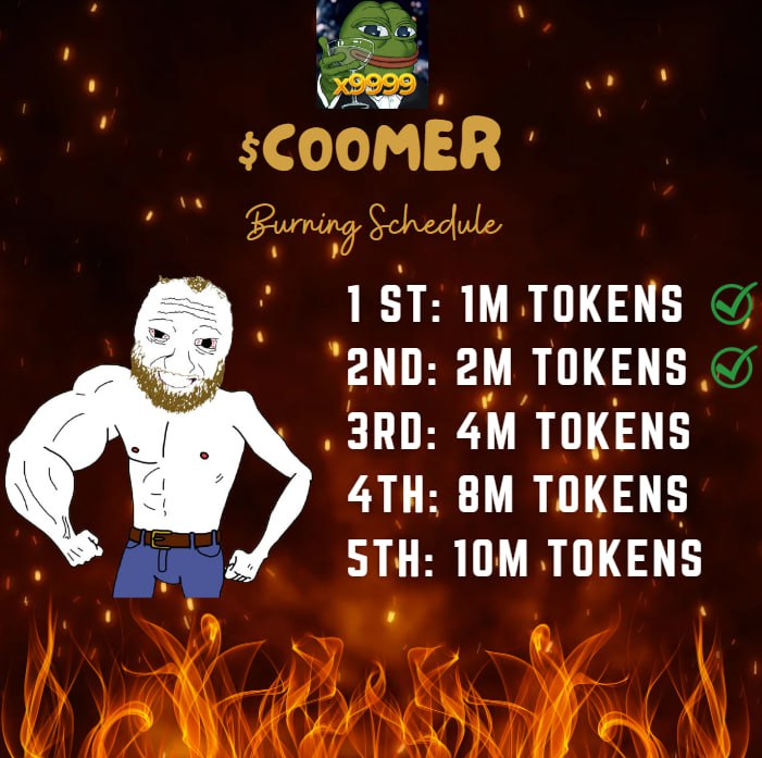 Burnt 2M token $COOMER

Gonna burn more after cum again!!!

Wait until I make a coom like a $COOMER

#COOMERX9999 $COOMER

solscan.io/tx/oTztRrriBvv…