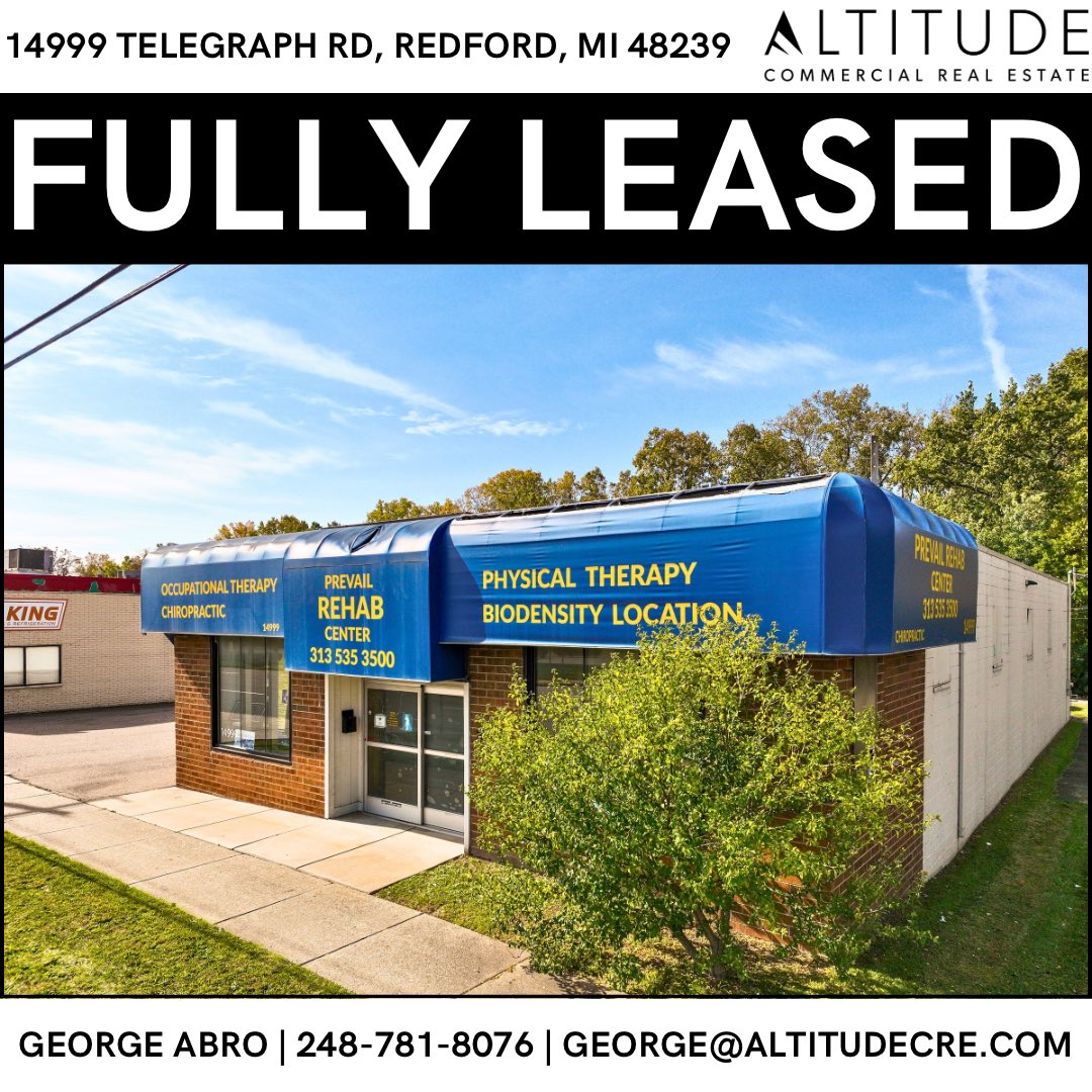 altitudetroy's tweet photo. 🎉 Fully Leased! 🎉 We are excited to announce that the space at 14999 Telegraph Rd, Redford, MI is now fully leased! This vibrant location will soon be home to Beyond the Burning Sands, an exquisite embroidery shop offering unique and beautiful designs. https://t.co/5jzgID6Ugj
