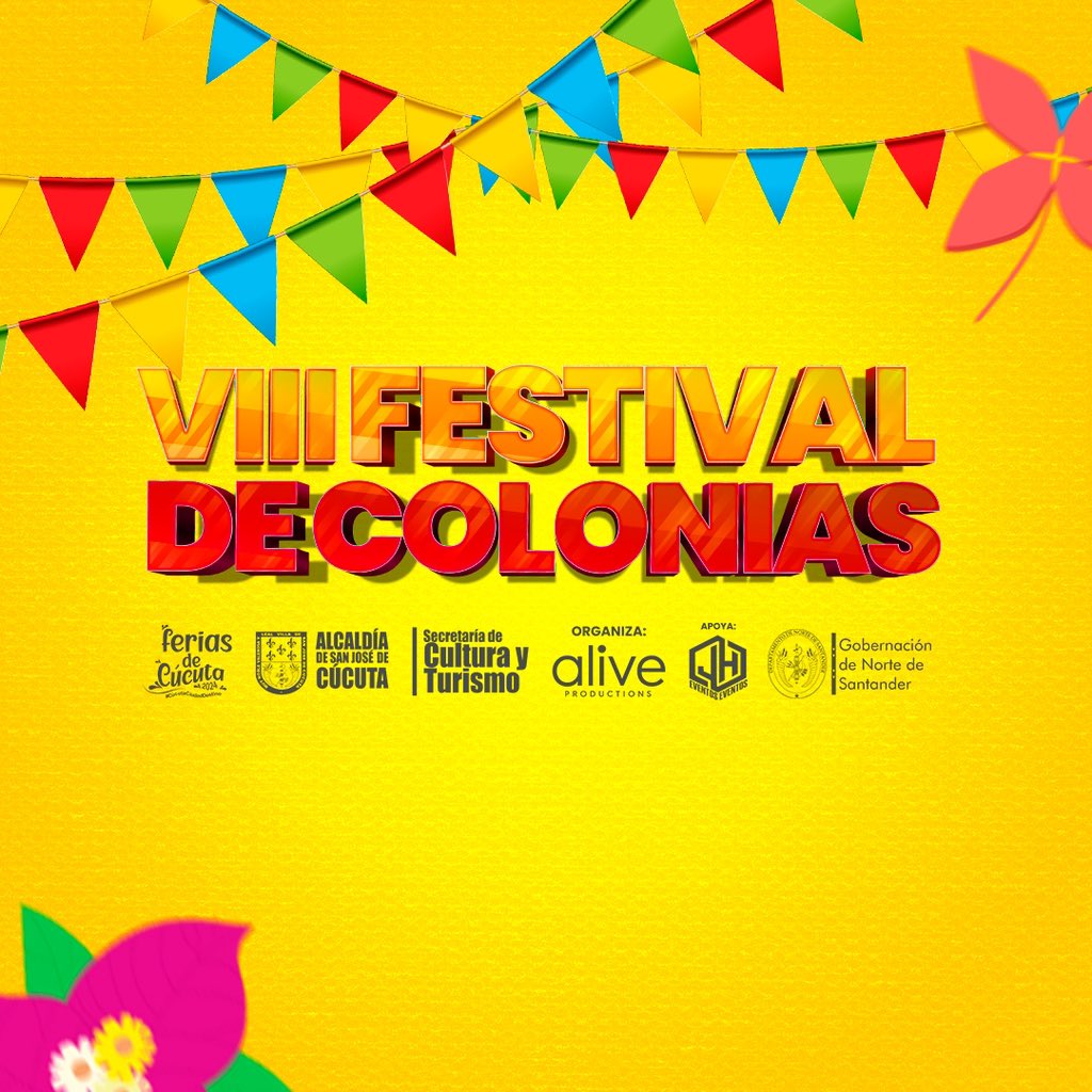 🎉Al marco de la celebración de las Ferias de Cúcuta 2024, llegan el tradicional Festival de Colonias, donde podrán disfrutar una programación con lo mejor de todos los municipios de nuestro departamento.🤩🎉
#FeriasdeCúcuta #CúcutaCiudadDestino