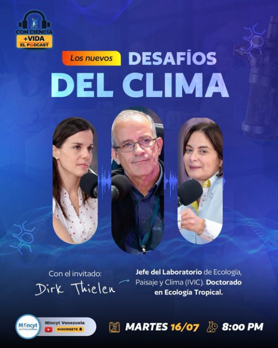 mechy_molina's tweet photo. #Mincyt 📢 #16Jul | Entérate de los nuevos desafíos del clima en nuevo episodio de Con Ciencia +Vida, El Podcast Conéctate hoy a las 08:00 P.M  Vía Youtube /MincytVenezuela   #VenezuelaVaPaLante #CienciaParaLaVida #InfocentroAlDía https://t.co/11Qb0CO6ry