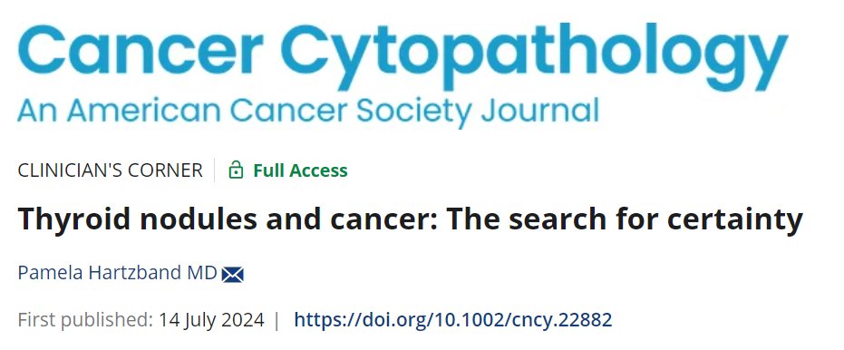 Cancer Cytopathology (@cancercytopath) on Twitter photo How do physicians and patients decide on thyroid nodule treatment amidst diagnostic uncertainty? Dr. Pamela Hartzband of <a href="/BIDMChealth/">BIDMC</a> discusses how risk stratification, molecular testing, and patient values shape treatment decisions.
acsjournals.onlinelibrary.wiley.com/doi/epdf/10.10ā¦
CC: <a href="/MichiyaNishino/">Michiya Nishino, MD, PhD</a> How do physicians and patients decide on thyroid nodule treatment amidst diagnostic uncertainty? Dr. Pamela Hartzband of <a href="/BIDMChealth/">BIDMC</a> discusses how risk stratification, molecular testing, and patient values shape treatment decisions.
acsjournals.onlinelibrary.wiley.com/doi/epdf/10.10ā¦
CC: <a href="/MichiyaNishino/">Michiya Nishino, MD, PhD</a>