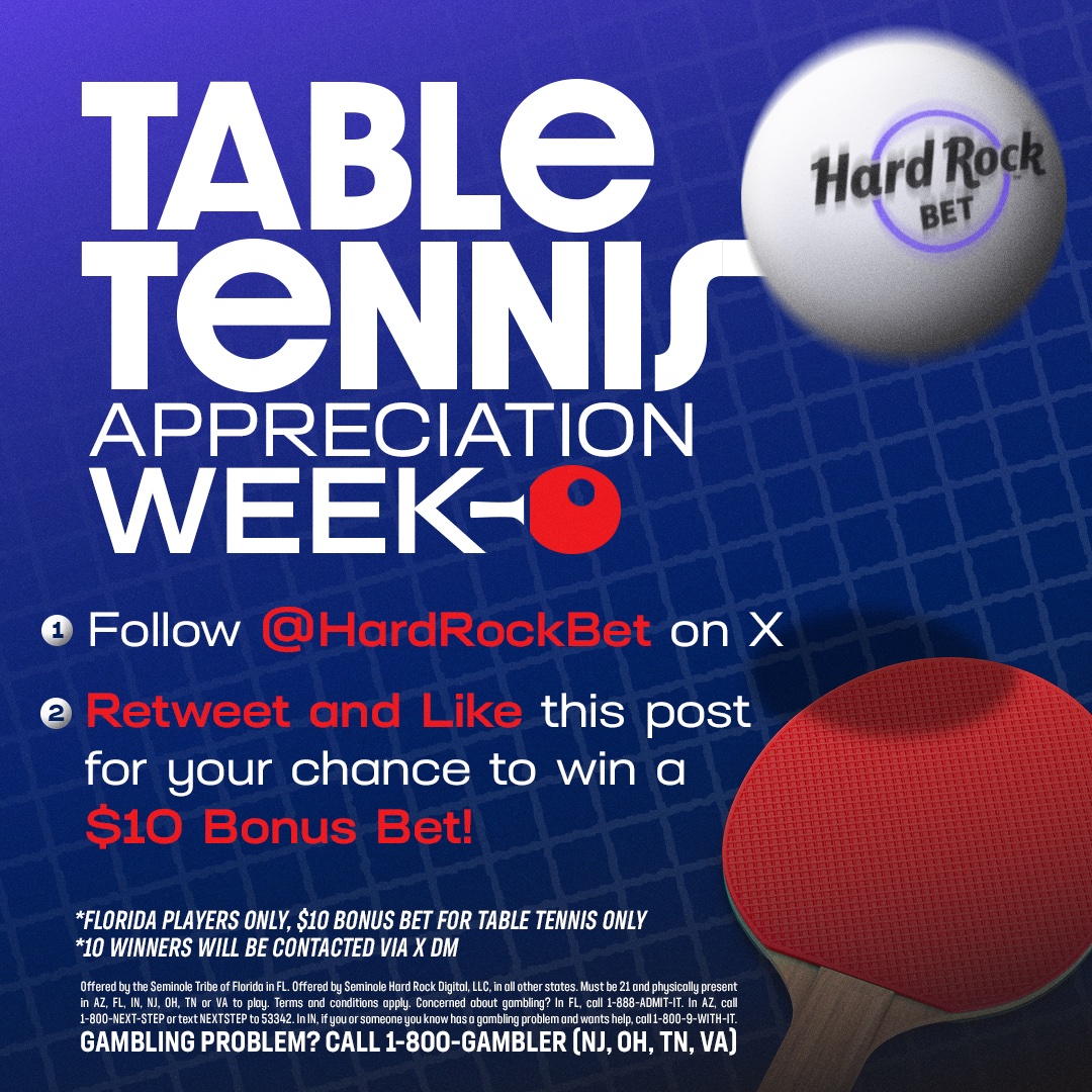 HardRockBet's tweet image. 10 winners will be DM'd by 4pm ET! 🏓
