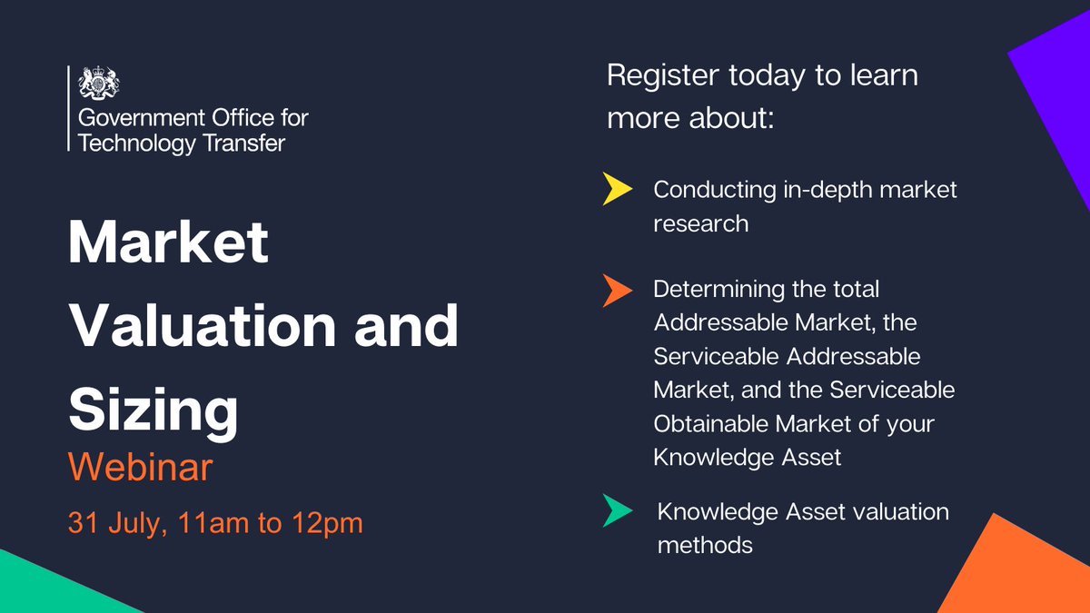 Do you know how to determine the market size and value of your public sector Knowledge Asset?🤔

Register today for our Market Valuation and sizing webinar to learn more 👉eventbrite.com/cc/unlocking-t…

Take a look to see what you'll learn 👀.