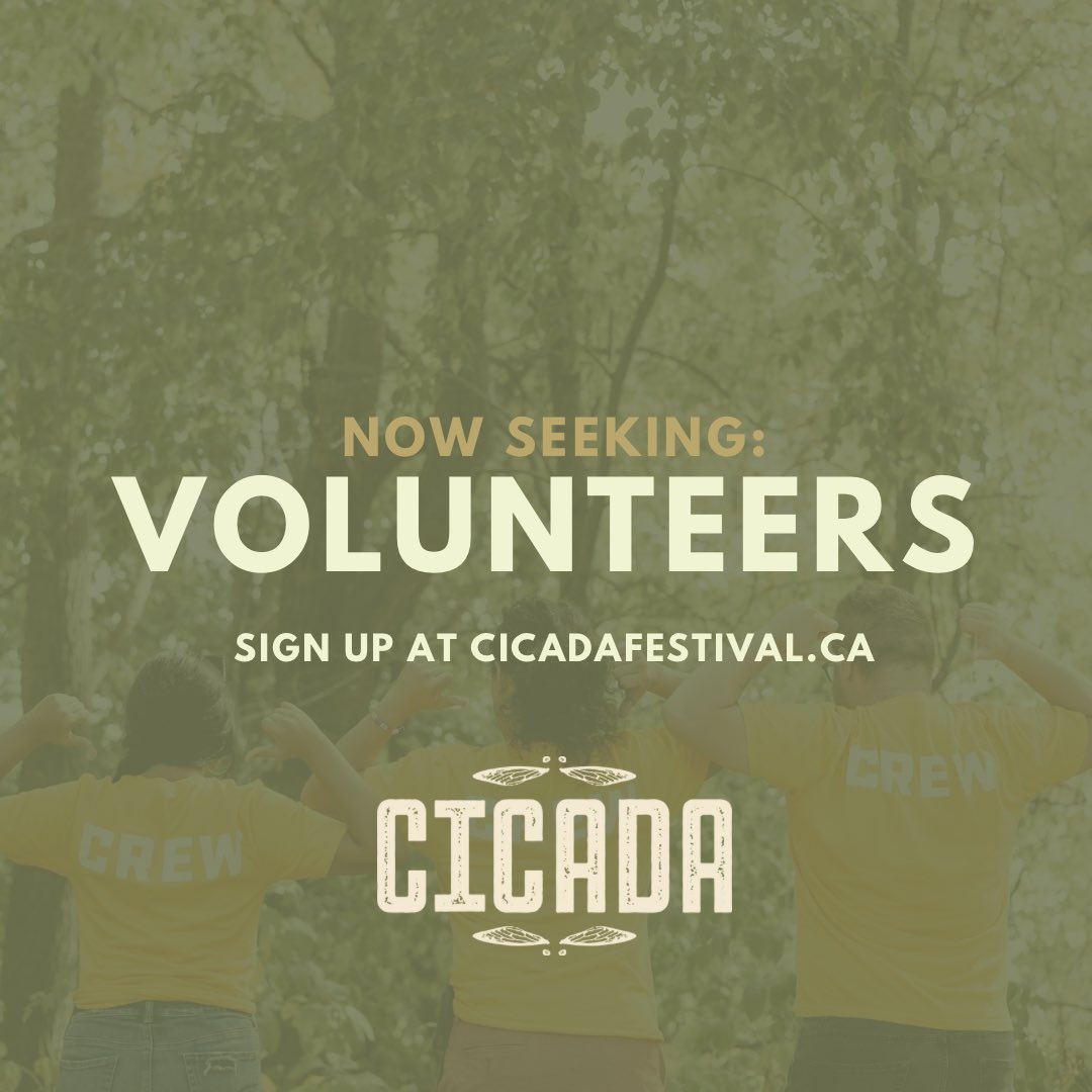 We’re looking to add to our incredible team of volunteers! This is a great way to support live music, give back to the community, and see some amazing performances along the way✨

Apply now at cicadafestival.ca/applications