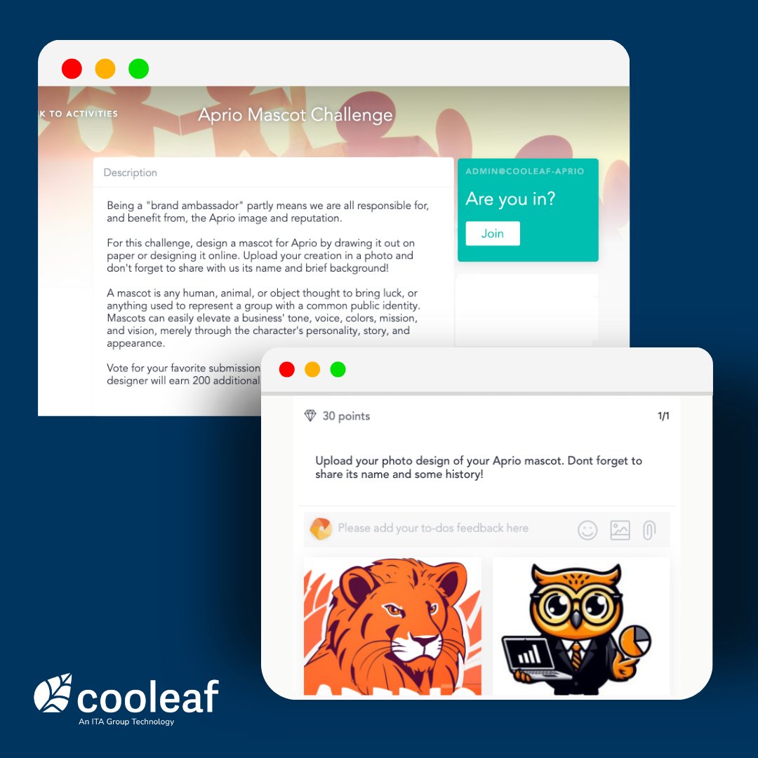 Here's a cool idea to engage your team and support your brand from our friends at certified top place to work, Aprio. 

🧡 They recently held an internal contest for a new mascot. Employees shared drawings and AI generated images of animals.

#employerbranding #greatplacetowork