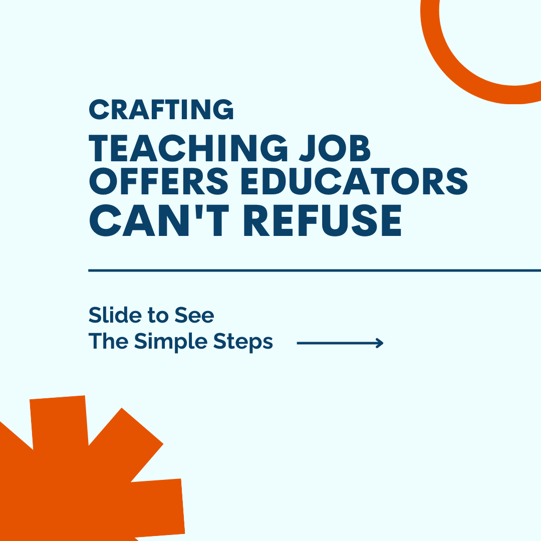 Searchality's tweet photo. 🌟 Calling all School Leaders &amp; HR Magicians!
Are you ready to make job offers that top educators can't scroll past? Dive into our latest blog where we unwrap the secrets to crafting irresistible teaching job offers. https://t.co/umnWFT8XGa

#EducationLeadership #HiringExcellence https://t.co/QSt8wAsSwH