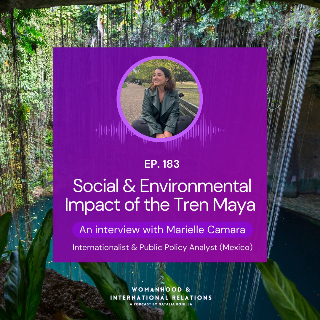 womanhood_ir's tweet photo. New #Podcast Interview 🌿🎙️ How has the #MayaTrain construction affected the #biodiversity and the lives of local and #indigenouspopulations in the #Yucatan Peninsula? Listen now to our latest interview with @mariellecamarad:  https://t.co/IAXurq6K3k #TrenMaya https://t.co/I044QEh5q2