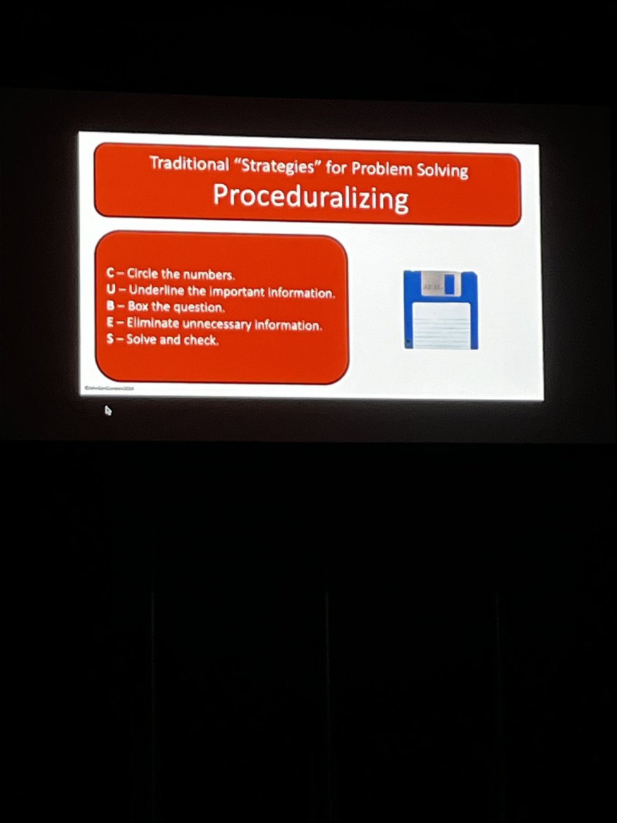 Better problem solving at <a href="/CAMT_TX/">CAMT Conference</a>   Problem solving is not a procedure, as educators it is important to help our students analyze and question
