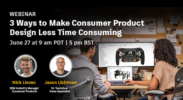 Join us to hear about current industry trends and drivers in consumer product design and how Autodesk Fusion can help. autode.sk/3W2CF2R