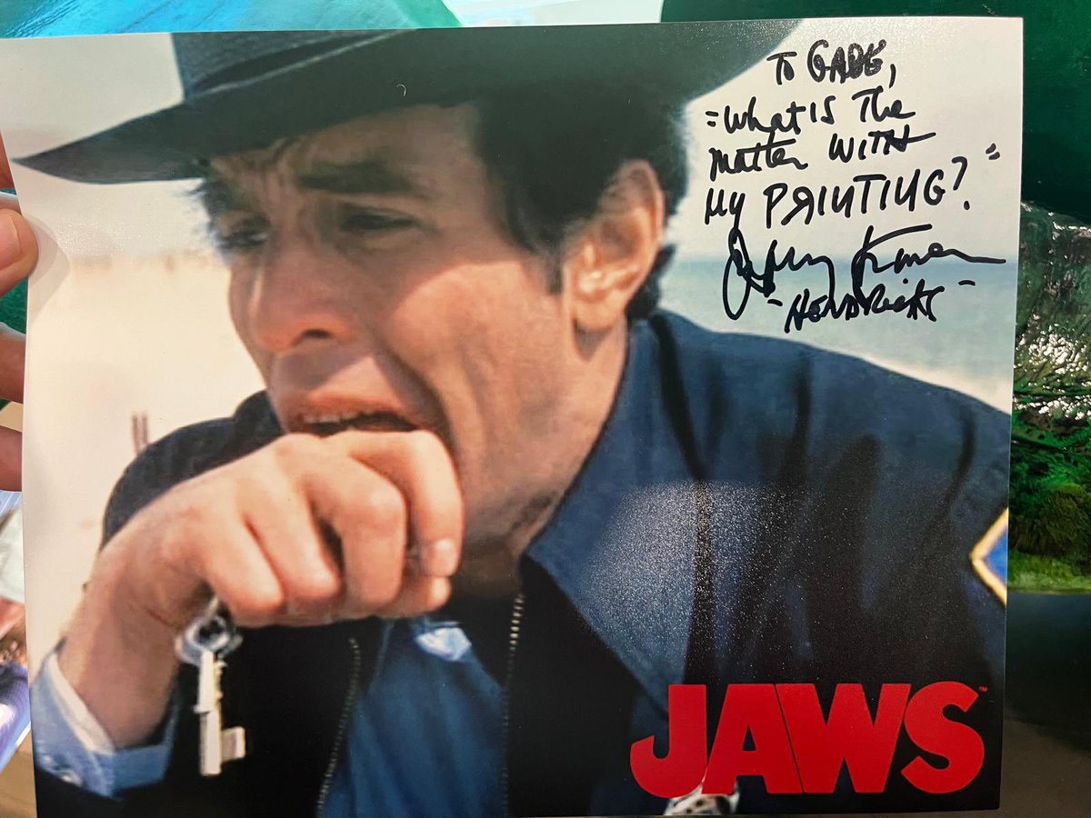 thespicyshark's tweet photo. Check out Gabe’s shoe!
Meeting the stars from Jaws 2 at @Shark_Con was an unforgettable experience! #SharkCon #Jaws #MovieStars #SharkCon2024 https://t.co/xv3I0vb9lN
