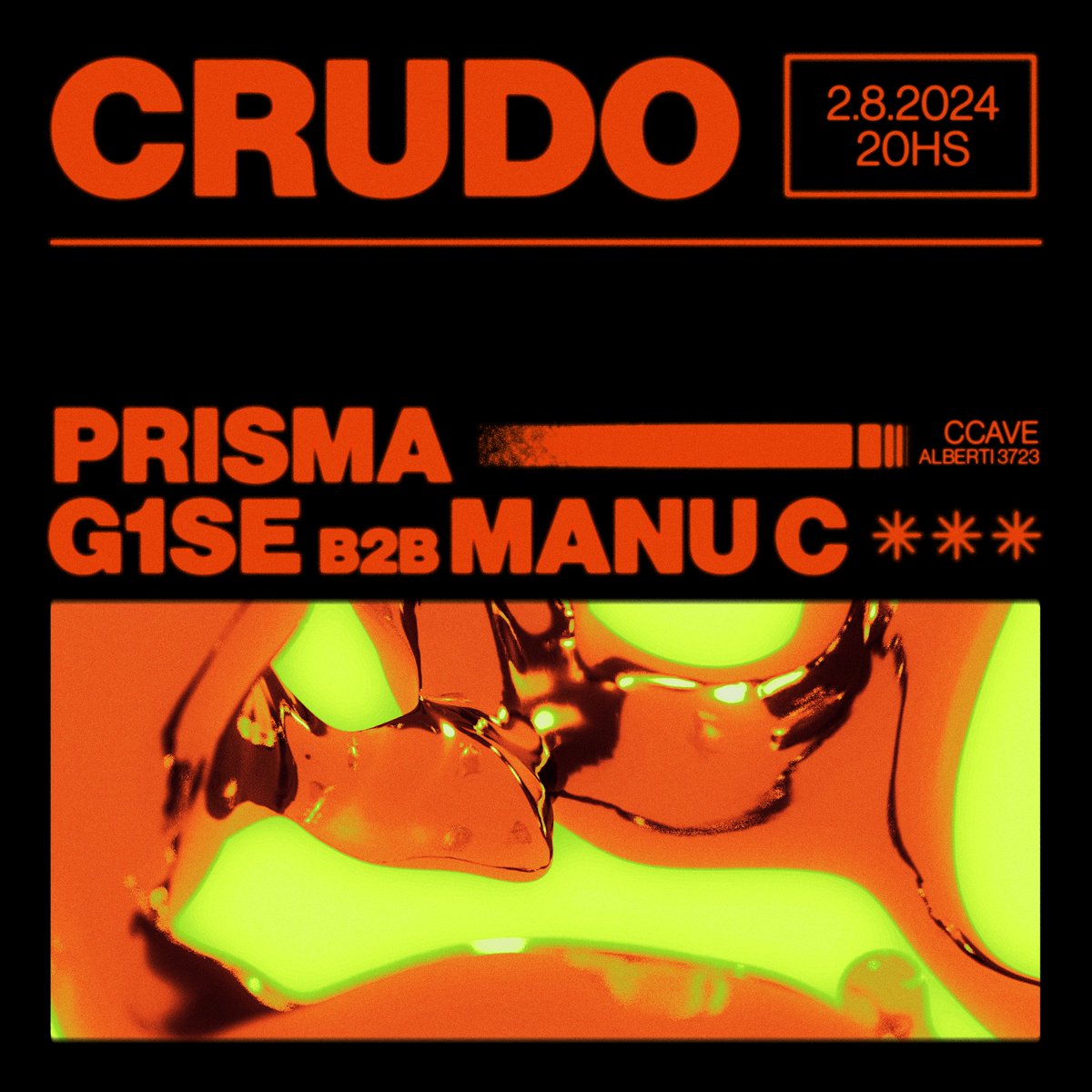 __crudo__'s tweet photo. Ahora si, llegó el momento de reencontrarnos 🖤

Viernes 2 de agosto, presentamos por primera vez CATÁLISIS, nuestro primer álbum, acompañados por un lineup de lujo integrado por Prisma, y G1se b2b Manu C 
✦ https://t.co/4GLKQnxRTs