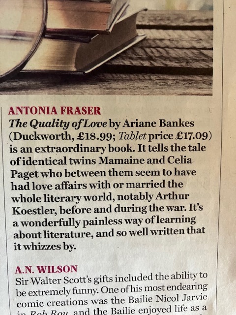 Duckworth Books (@duckbooks) on Twitter photo Need some summer reading inspiration? <a href="/The_Tablet/">The Tablet</a> have created a great list including <a href="/arianebankes/">Ariane Bankes</a>'s fabulous book, The Quality of Love💚💚💚
'so well written that it whizzes by' Need some summer reading inspiration? <a href="/The_Tablet/">The Tablet</a> have created a great list including <a href="/arianebankes/">Ariane Bankes</a>'s fabulous book, The Quality of Love💚💚💚
'so well written that it whizzes by'