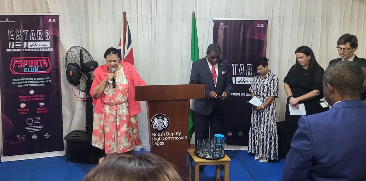 Clinton_Brown_'s tweet photo. the founder, ESTARS @OfficialEStars, Mags Byrne, Chair, Institute of Directors Africa Group &amp; Africa Advisor at EStars, Mr Joel Popoola
@JOPopoola, Deputy High Commissioner - MD, Mrs Oye, Barrister Ike Ofuokwu and Ms Dr Ajoritsedere Josephine AWOSIKA, MFR. 
#ChrislandEstarsTeamUp https://t.co/2a79uukJLp