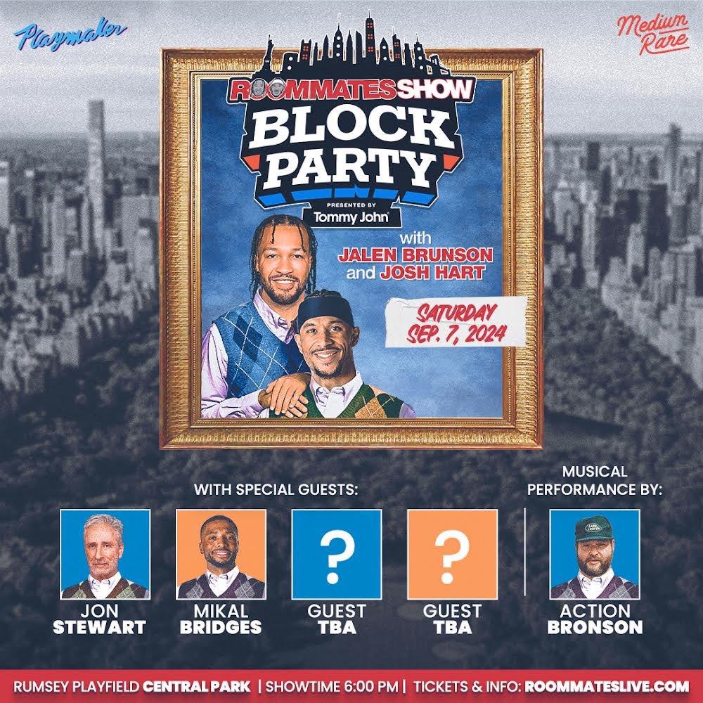 So excited to share this with you all. The support everyone has shown <a href="/Roommates__Show/">Roommates Show</a> throughout season 1 paved the way for us to be able to do this. 

5000+ guests. Central Park. More announced soon.

Roommateslive.com