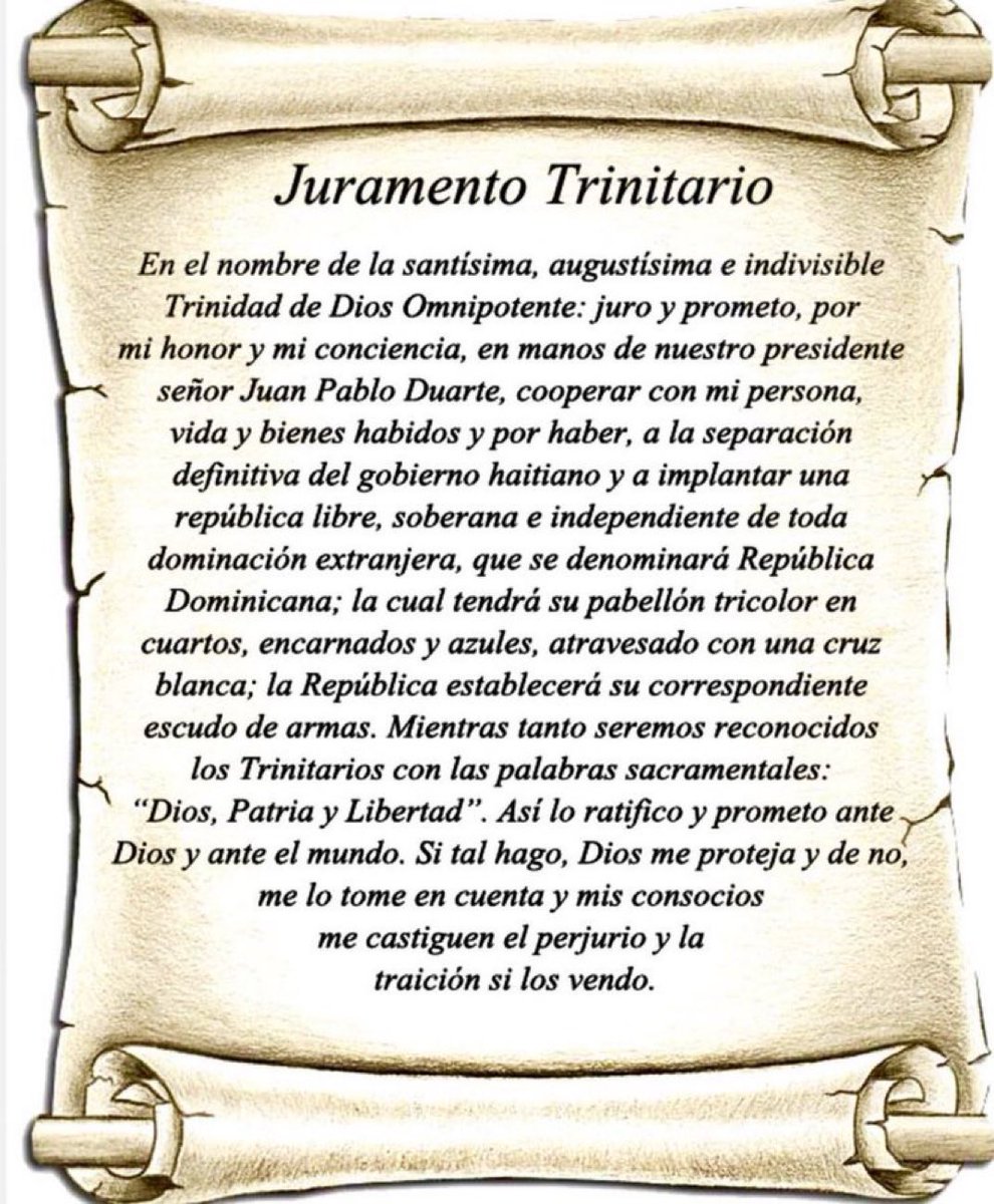 El texto más patriótico de nuestra historia. ¡Vivan Los Trinitarios! 🇩🇴🇩🇴🇩🇴🇩🇴🇩🇴
