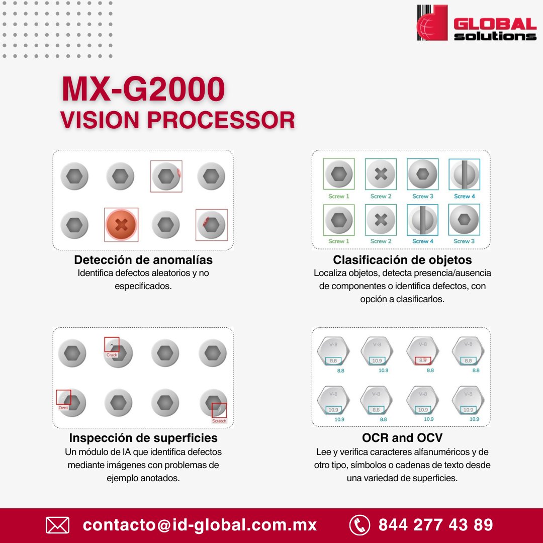 idglobal's tweet image. Experimenta el poder del MX-G2000 Vision Processor de Datalogic: ideal para detección de anomalías, clasificación de objetos y más.🧐

Contáctanos para explorar cómo el MX-G2000 puede transformar tu inspección visual.🌟

#Automatización #Datalogic #Detección