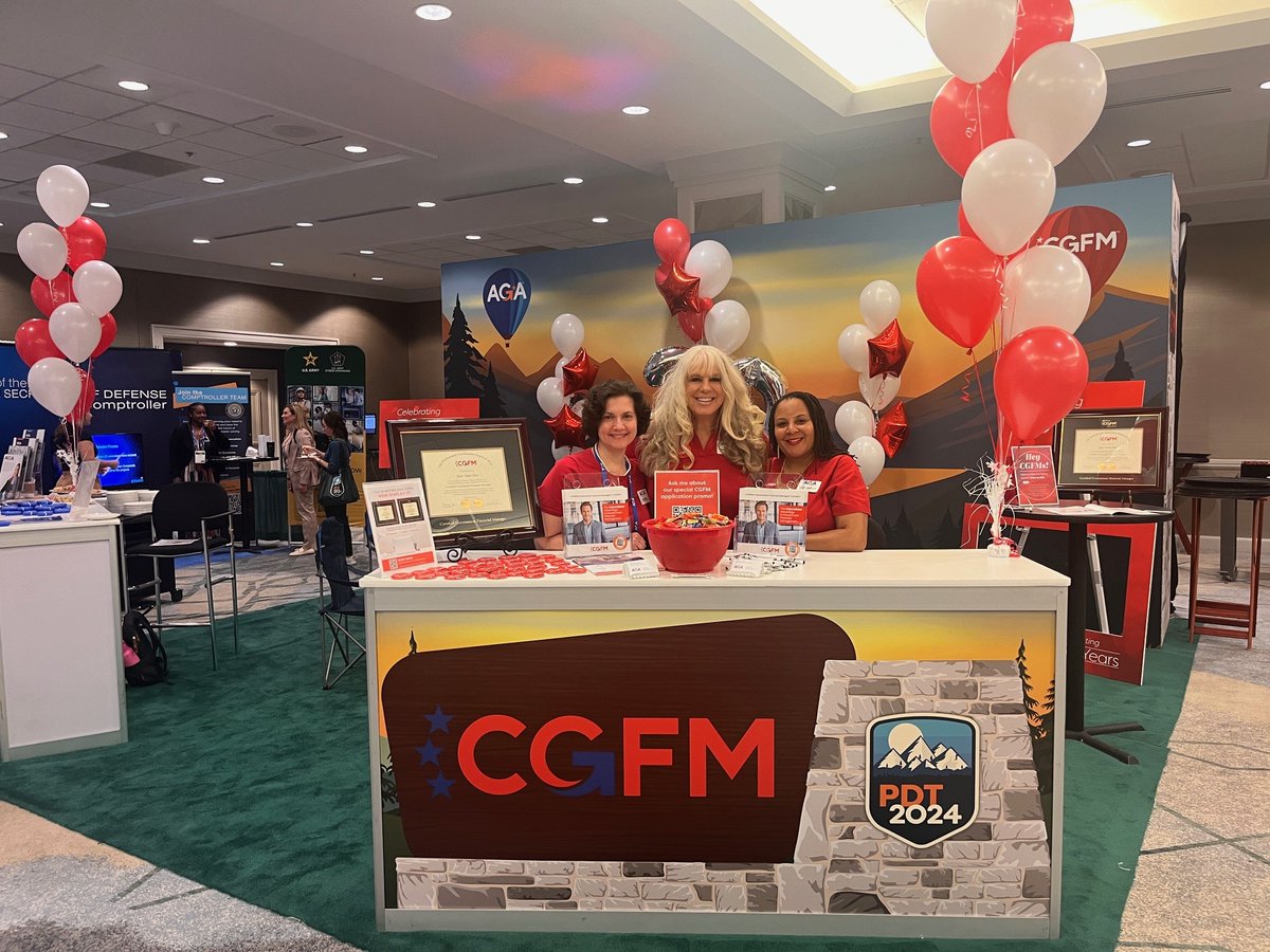 AGACGFM's tweet photo. Happy #CGFMday! Our proud CGFMs are decked out in red today - if you're at #PDT24, ask them about their experience and how the CGFM has improved their career. Then, stop by the AGA/CGFM booth in Solutions Hall to see how you can start your journey to become a #CGFM today. https://t.co/P5WpyZZtbv