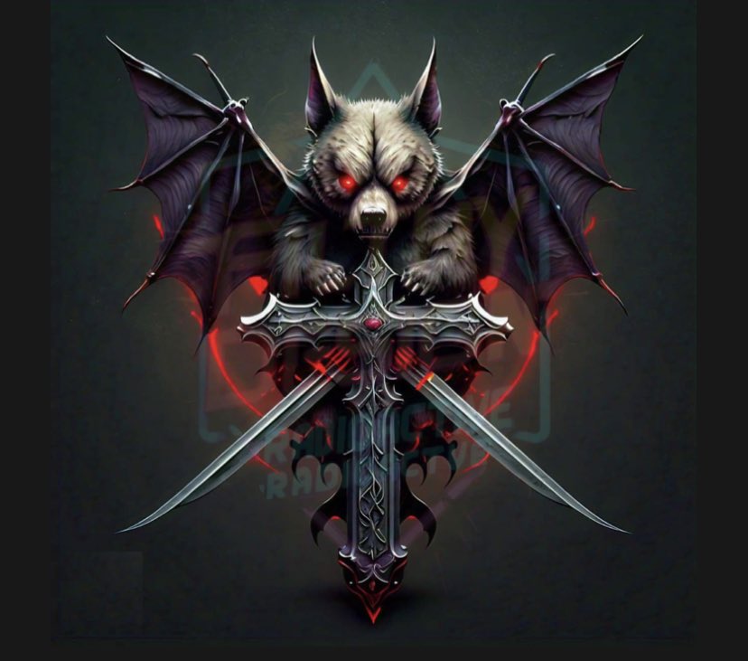 FilthyDesign1's tweet photo. Unleash the darkness! 🦇⚡️Dead Bat rises with the power of the cross-sword!
#DeadBat #FilthyDesign #DarkArt
#GothicVibes #BatWingSquad
#CrossSword #DesignWithAttitude https://t.co/f7MRFtV21M