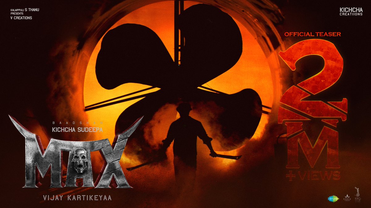 Kalaippuli S Thanu (@thevcreations) on Twitter photo Baadshah <a href="/KicchaSudeep/">Kichcha Sudeepa</a>'s MAX raced through 2 Million views! 🚀
#MaxTeaser out now 🔥
🔗bit.ly/MAX_Teaser
<a href="/Max_themovie/">MAX</a> <a href="/Kichchacreatiin/">Kichcha Creatiions</a> <a href="/vijaykartikeyaa/">VIJAY kartikeyaa</a>
<a href="/AJANEESHB/">B AJANEESH LOKNATH</a> <a href="/shivakumarart/">shivakumar</a> <a href="/shekarchandra71/">cahndrashekhara D</a>
<a href="/ganeshbaabu21/">Ganeshbaabu</a> <a href="/dhilipaction/">Dhilip Subbarayan</a> <a href="/kevinkumarrrr/">Kevin Kumar</a>
<a href="/ChethanDsouza/">Chethan Dsouza</a> <a href="/saregamasouth/">Saregama South</a> Baadshah <a href="/KicchaSudeep/">Kichcha Sudeepa</a>'s MAX raced through 2 Million views! 🚀
#MaxTeaser out now 🔥
🔗bit.ly/MAX_Teaser
<a href="/Max_themovie/">MAX</a> <a href="/Kichchacreatiin/">Kichcha Creatiions</a> <a href="/vijaykartikeyaa/">VIJAY kartikeyaa</a>
<a href="/AJANEESHB/">B AJANEESH LOKNATH</a> <a href="/shivakumarart/">shivakumar</a> <a href="/shekarchandra71/">cahndrashekhara D</a>
<a href="/ganeshbaabu21/">Ganeshbaabu</a> <a href="/dhilipaction/">Dhilip Subbarayan</a> <a href="/kevinkumarrrr/">Kevin Kumar</a>
<a href="/ChethanDsouza/">Chethan Dsouza</a> <a href="/saregamasouth/">Saregama South</a>