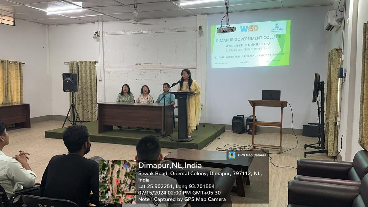 DimapurCollege's tweet photo. 🎉 Celebrated World Youth Skills Day on July 15
Congrats to our slogan winners:
🥇 Chiliam S BA 5th: Skills for Development Prosperity for All
🥈 Tatongsola Lkr BA 5th: Peace of Tomorrow depended on the Youth of Today
🥉 Esther Jami, BA 5th: Empowering Youth, Shaping the Future https://t.co/ioSEoSYEoc
