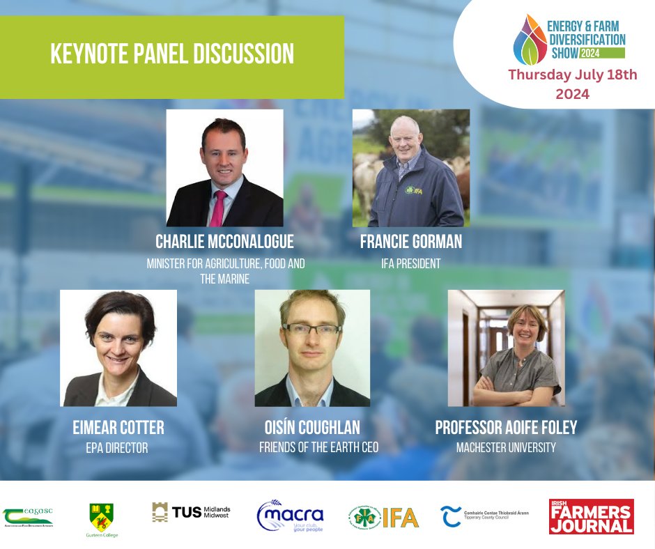 Energy and Farm Diversification Show 2024 (@energyinagri) on Twitter photo Keynote Panel Announcement
🗓️ Thursday 18th July
📍Gurteen College, Co.Tipperary
Register at bit.ly/4biINJT
<a href="/IFAmedia/">Irish Farmers' Association</a> <a href="/TipperaryCoCo/">Tipperary County Council</a> <a href="/farmersjournal/">Irish Farmers Journal</a> <a href="/TUS_ie/">Technological University of the Shannon</a> <a href="/GurteenCollege/">Gurteen College</a> <a href="/MacranaFeirme/">Macra na Feirme</a> <a href="/teagasc/">Teagasc</a> Keynote Panel Announcement
🗓️ Thursday 18th July
📍Gurteen College, Co.Tipperary
Register at bit.ly/4biINJT
<a href="/IFAmedia/">Irish Farmers' Association</a> <a href="/TipperaryCoCo/">Tipperary County Council</a> <a href="/farmersjournal/">Irish Farmers Journal</a> <a href="/TUS_ie/">Technological University of the Shannon</a> <a href="/GurteenCollege/">Gurteen College</a> <a href="/MacranaFeirme/">Macra na Feirme</a> <a href="/teagasc/">Teagasc</a>