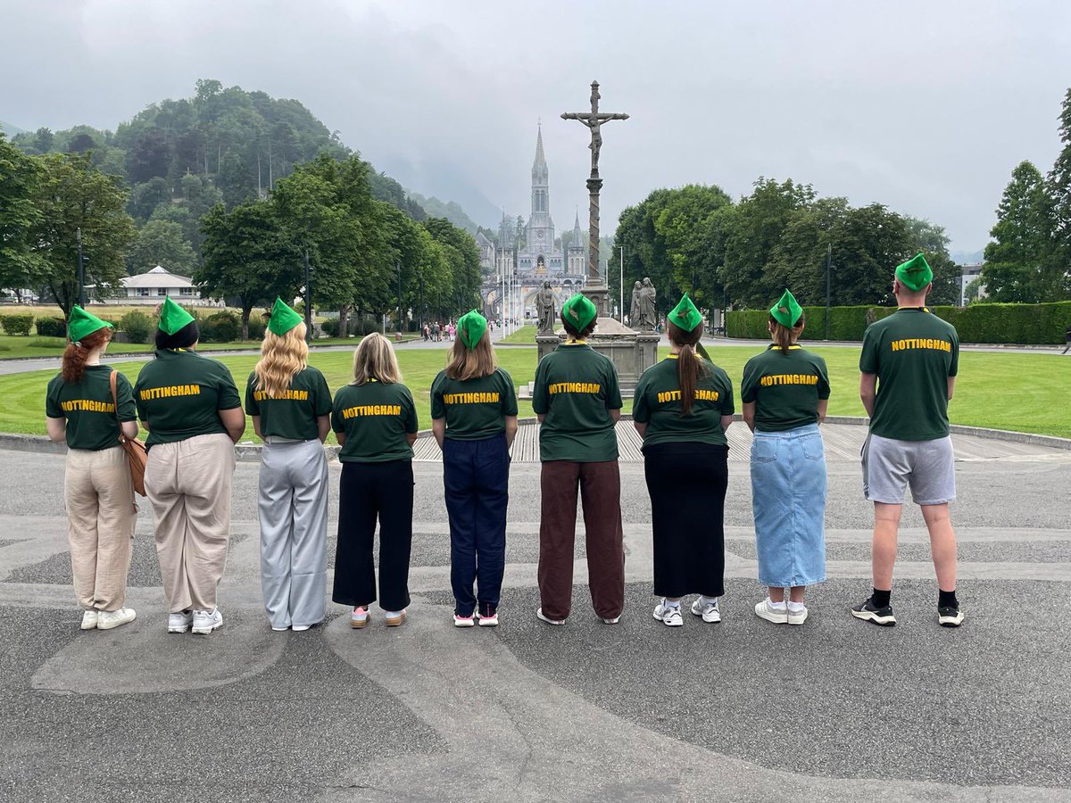 The Diocesan Pilgrimage to Lourdes is underway.  42 wonderful students from a number of our secondary schools are supporting pilgrims throughout the week. Here they are, familiarising themselves with this special and holy location.