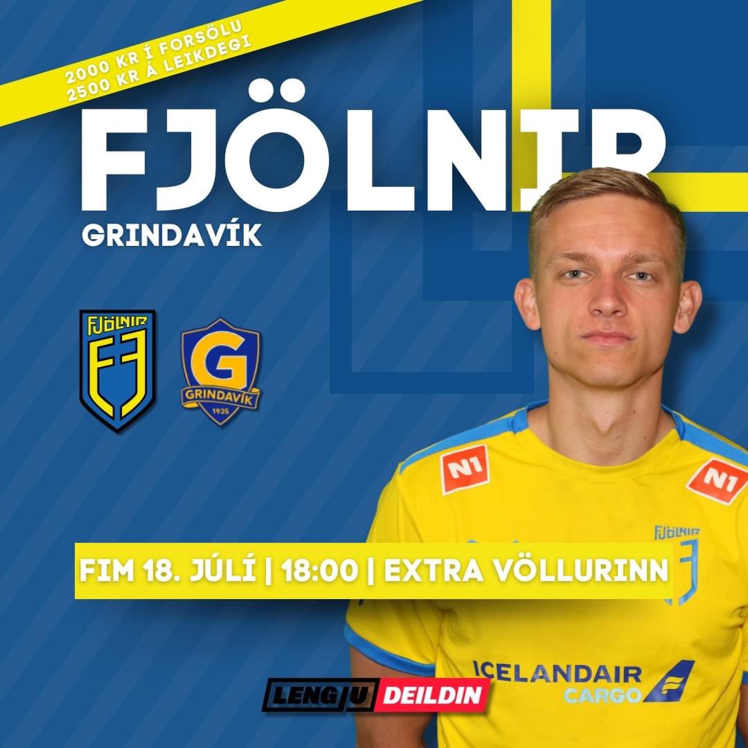 Næsti leikur hjá strákunum er á fimmtudaginn 🤩
⚽️ Fjölnir - Grindavík
⏰ Fimmtudaginn 18. júlí kl. 18:00
📍 Extra völlurinn
🍕 Sjoppan verður á sínum stað! Pizzur, borgarar.
🎟 stubb.is/events/yNKYro
✨ Tryggðu þér miða í forsölu, verð hækkar á leikdegi!