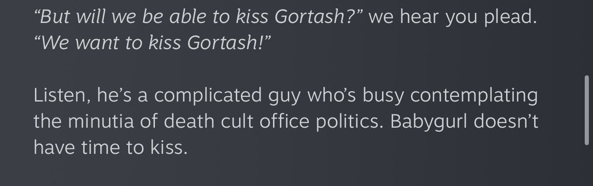 lokidotter's tweet photo. Look I’m fine kissing him and then helping him with that death cult office politics… omg I need to put down the dark romance 😭#BaldursGate3 https://t.co/x8D0WYGy2C