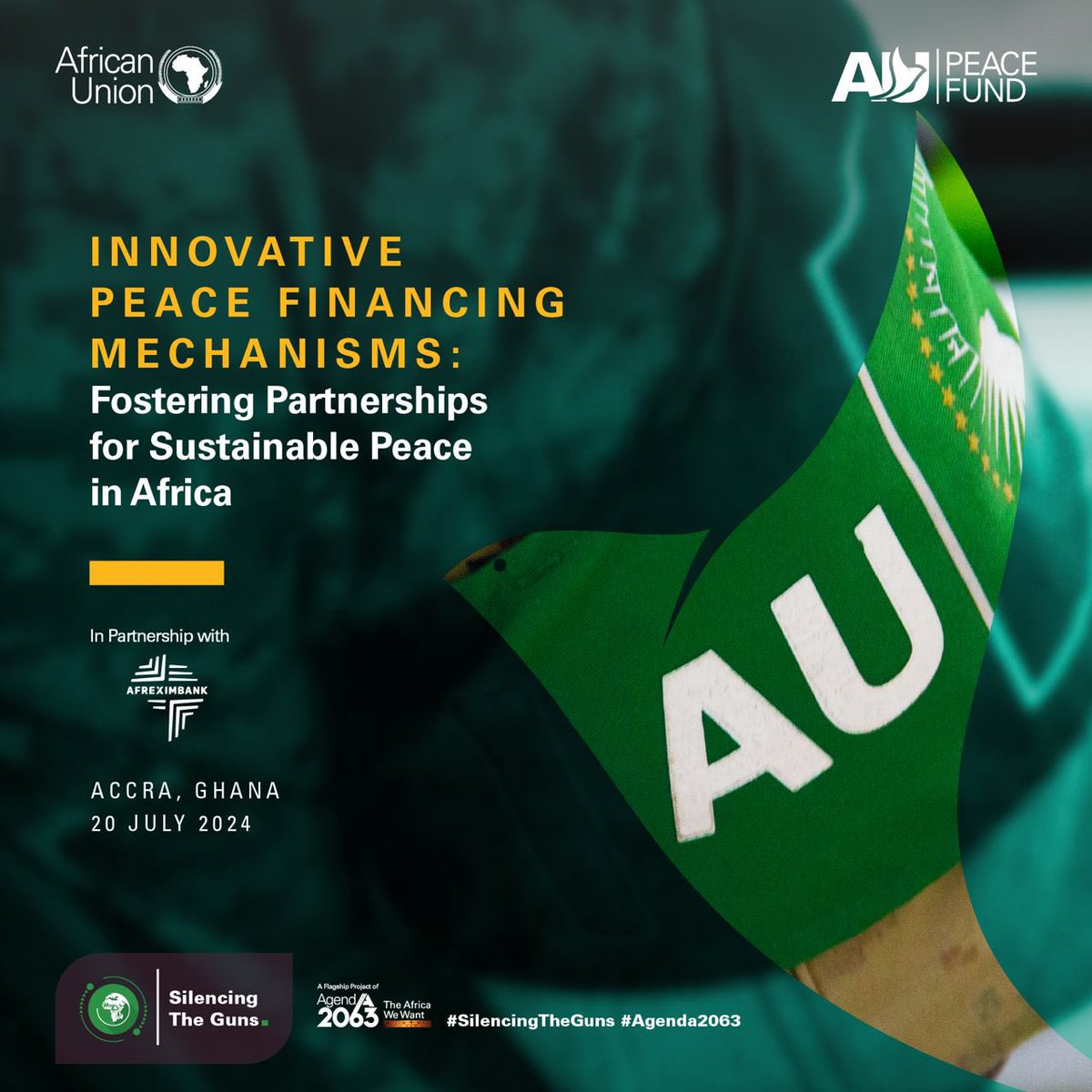 𝐀𝐟𝐫𝐢𝐜𝐚𝐧 𝐔𝐧𝐢𝐨𝐧 𝐏𝐞𝐚𝐜𝐞 𝐅𝐮𝐧𝐝: 𝐇𝐢𝐠𝐡-𝐋𝐞𝐯𝐞𝐥 𝐄𝐯𝐞𝐧𝐭 𝐨𝐧 𝐢𝐧𝐧𝐨𝐯𝐚𝐭𝐢𝐯𝐞 𝐩𝐞𝐚𝐜𝐞 𝐟𝐢𝐧𝐚𝐧𝐜𝐢𝐧𝐠 𝐦𝐞𝐜𝐡𝐚𝐧𝐢𝐬𝐦𝐬.  

Follow the deliberations as the African Union, Governments, private sector, African Financial Institutions, High networth