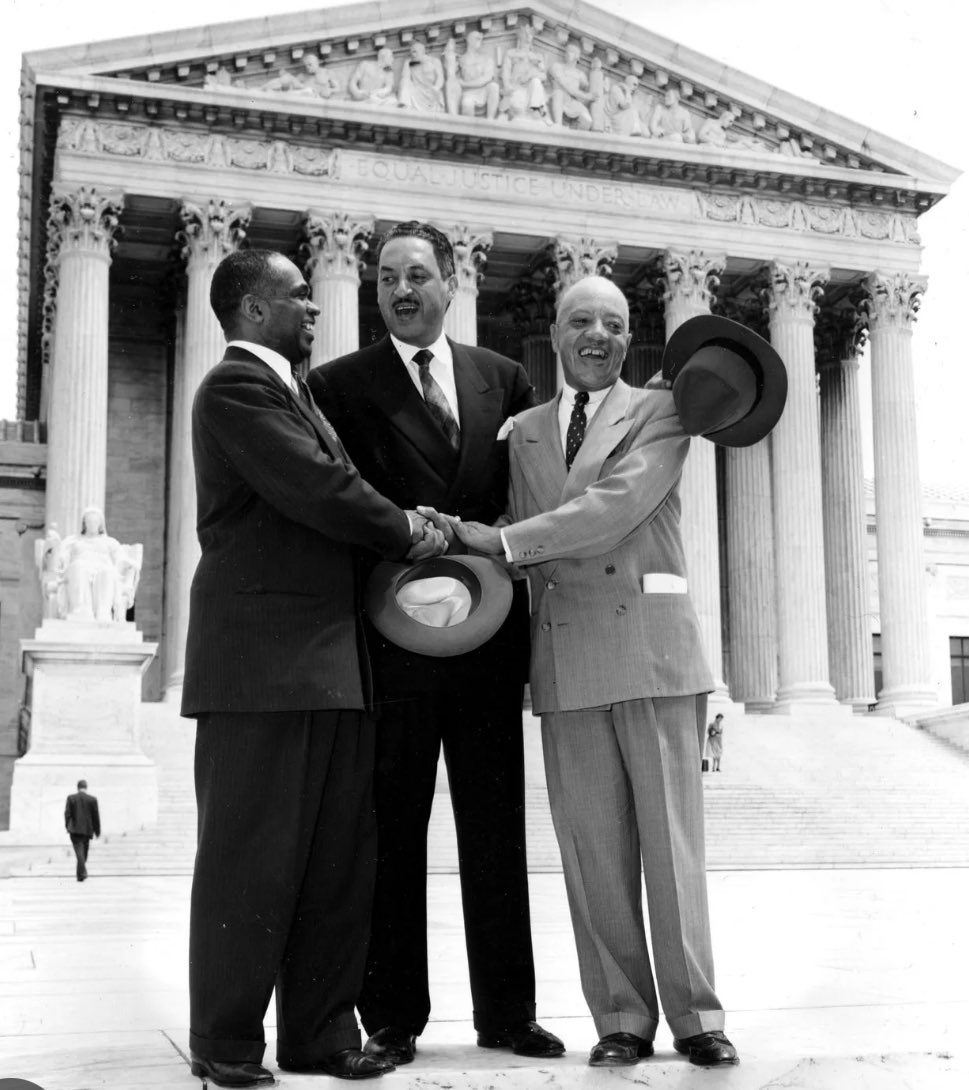judgeawcenter's tweet image. JAWC salutes the 70th Anniversary of Brown vs. Board of Education! Justice Thurgood Marshall, argued that segregation of schools violated the Equal Protection Clause of the 14th Amendment.
#BrownvBoard #CivilRights #EducationEquality #HistoricRuling #Desegregation #EqualEducation