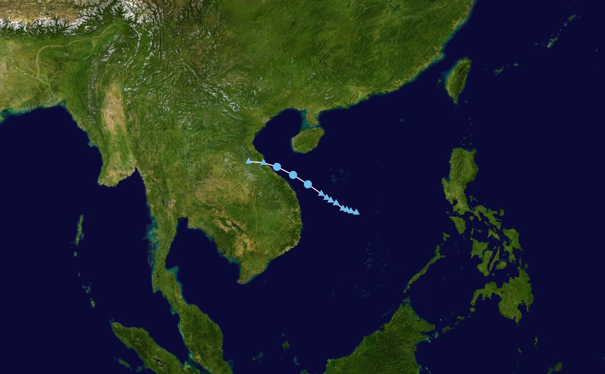 VortixWx's tweet photo. I lowkey forgot about #03W that went into #Vietnam. But there’s nothing else to say really apart from the flood threat. We will talk about #91W soon though so stay tuned. https://t.co/2sQNMwhFYm