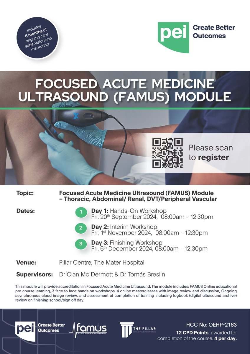 PEI Surgical (@peisurgical) on Twitter photo Introducing the FAMUS Course for those interested in PoCUS, thoracic, abdominal/renal & DVT/peripheral vascular imaging. To register your place, please visit: pei.ie/oehp2163
<a href="/cianmcdermott/">𝙲𝚒𝚊𝚗𝙼𝚌𝙳𝚎𝚛𝚖𝚘𝚝𝚝</a> <a href="/tomasbreslin/">Tomás Breslin</a> Introducing the FAMUS Course for those interested in PoCUS, thoracic, abdominal/renal & DVT/peripheral vascular imaging. To register your place, please visit: pei.ie/oehp2163
<a href="/cianmcdermott/">𝙲𝚒𝚊𝚗𝙼𝚌𝙳𝚎𝚛𝚖𝚘𝚝𝚝</a> <a href="/tomasbreslin/">Tomás Breslin</a>