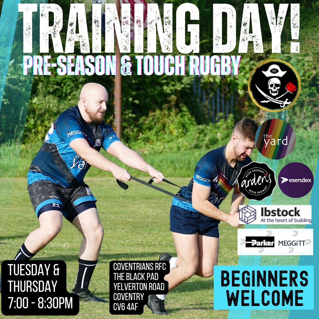 🏉 IT'S TRAINING DAY!🏴‍☠️

🏳️‍🌈 LGBTQ+ Inclusive Rugby Club
👥 Everyone Welcome 
❗Beginners Especially Welcome
 
🌟We promise a safe supportive environment to learn &amp; train

📧Message Us For More Information