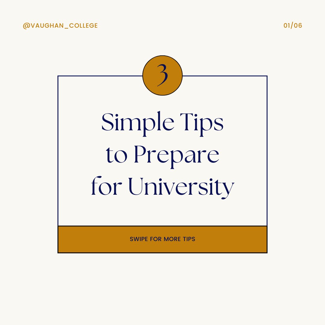 VaughanCollege's tweet photo. Congratulations to our Grade 12 graduates on their university acceptances! As you prepare for this exciting journey, here are five simple tips to help you get ready for university life! #Grade12 #universitylife #explorepage  #HighSchooltips #students #universitystudent #froshweek https://t.co/0SBu4sxyJL