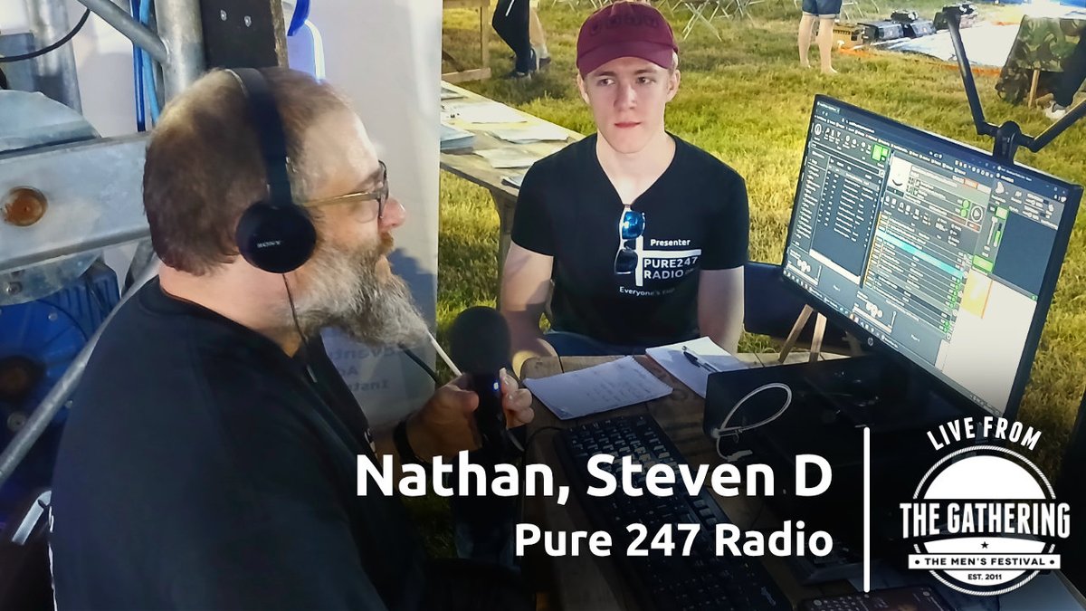 Pure247Radio's tweet photo. Andy B had fun interviewing Nathan and Steven D at The Gathering 2024. Listen to the conversation here: https://t.co/F0iMDUP302 
@cvmTheGathering @StevenDonradio @NathanThomasDJ 
#inafieldnearswindon #TG24 https://t.co/h8PQHdyGiR