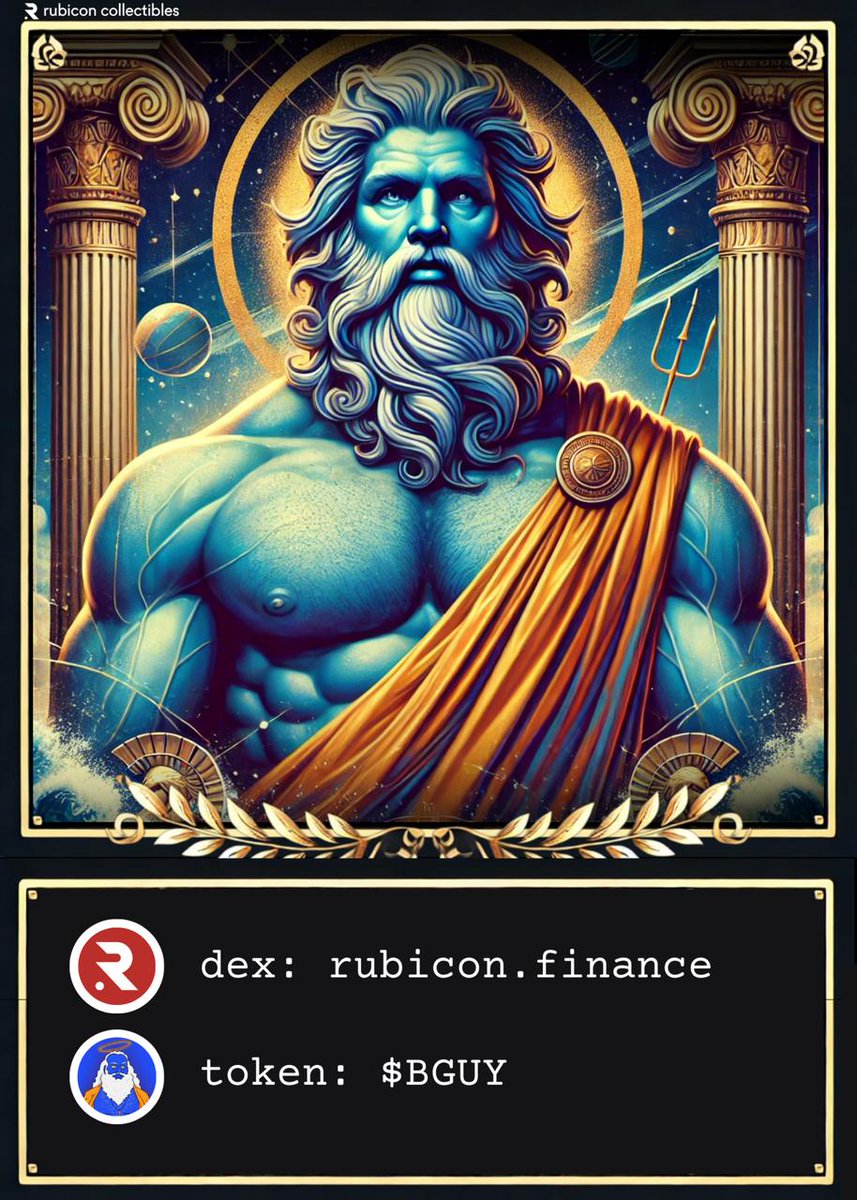 thebigguy_xyz's tweet photo. Rubicon Announces Exclusive Listing and Promotional Partnership with The Big Guy, Launching $BGUY as First Promoted Memecoin on Rubicon Swap

TL;DR

Farm Rubicon L2 Airdrops by trading $BGUY on @rubicondefi 

https://t.co/gye3bQRfsZ https://t.co/6bn5UskBoy