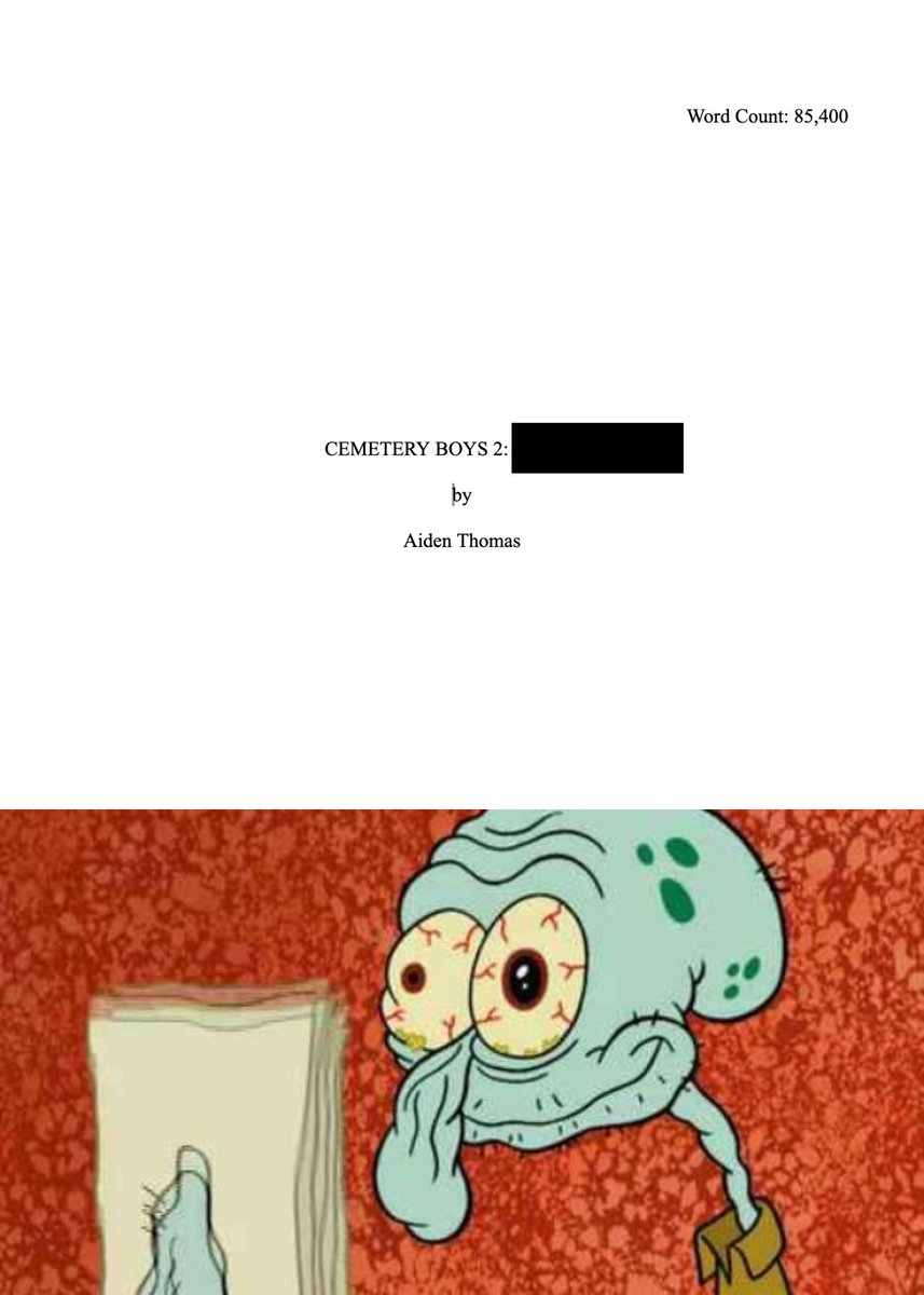 aidenschmaiden's tweet photo. the first draft of the Cemetery Boys sequel has been finished 🤪 https://t.co/9ieNo6cwH6