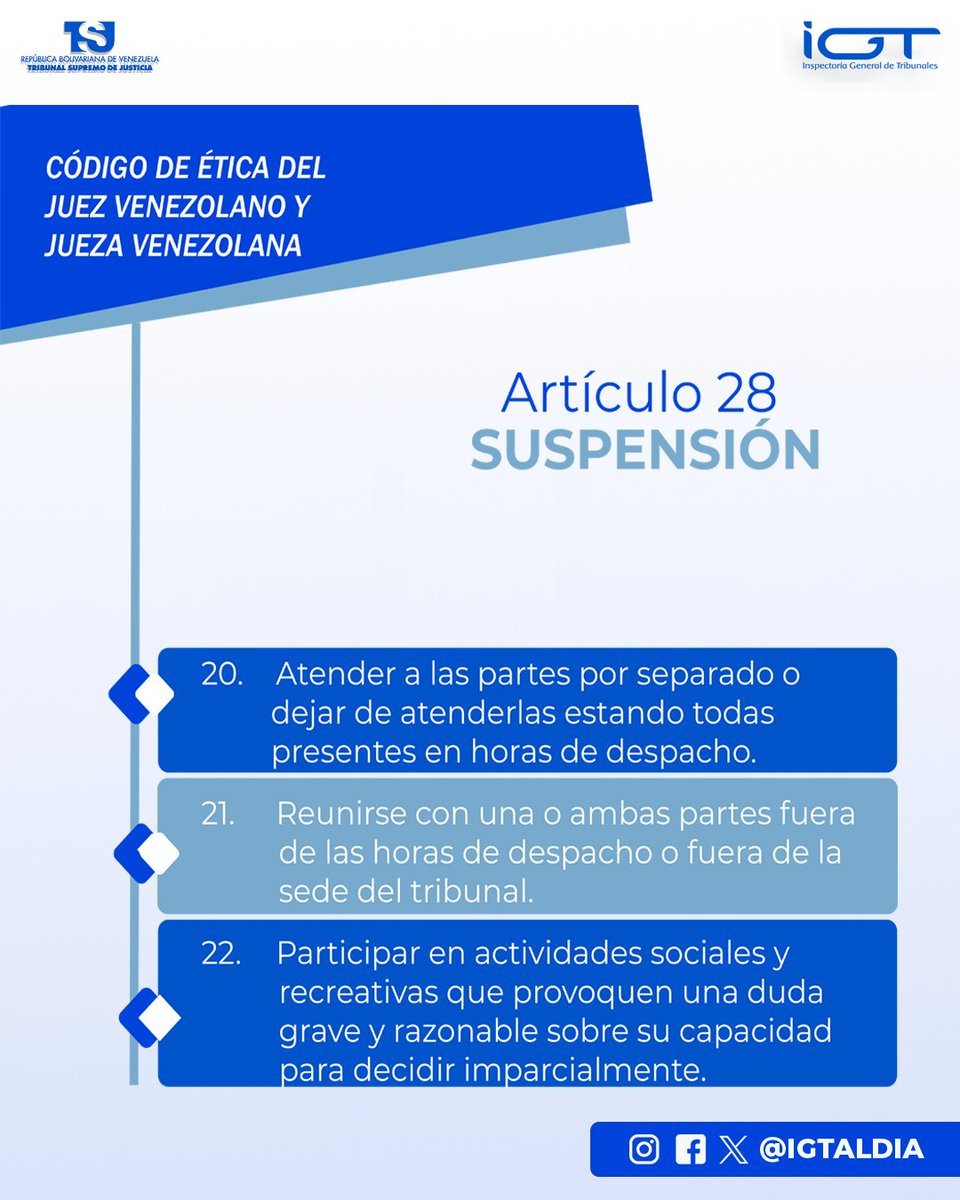 IGTaldia's tweet photo. Conoce más sobre estas normativas y su importancia en la transparencia del sistema judicial.

Suspensión⬇️

#igtaldia⚖️
#ConoceLaLey⚖️🇻🇪 https://t.co/qFabqyTAir