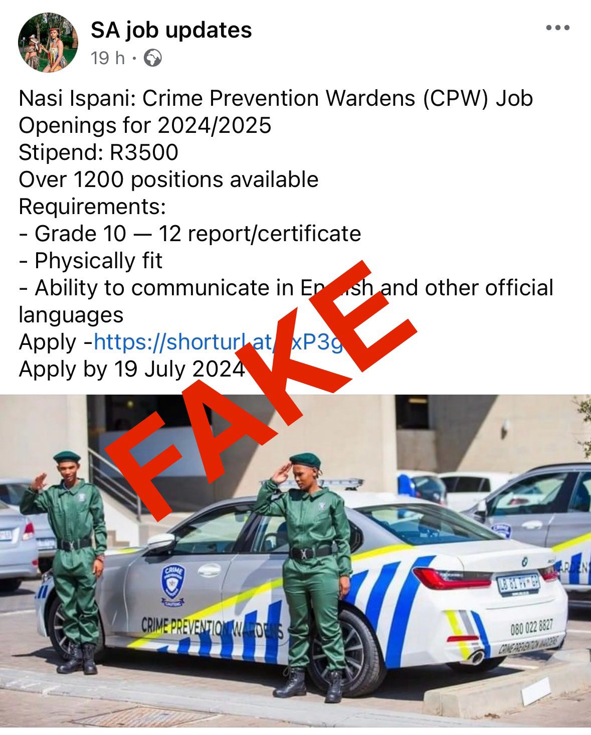 GP Department of Community Safety on X: &ldquo;The Department would like 