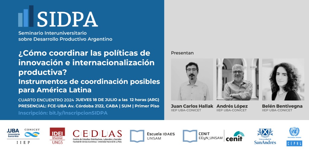 sidpaseminario's tweet photo. 📣¡Está semana hay #SIDPA!
🗓️ Jue 18/7 🕛 12 h
 Presencial en @UBAeconomicas
📍Av. Córdoba 2122, CABA 

🗣️ @juancahallak @anlopez1962 @BelBenti

@iiep_oficial
👇👇 https://t.co/EznuPaG899