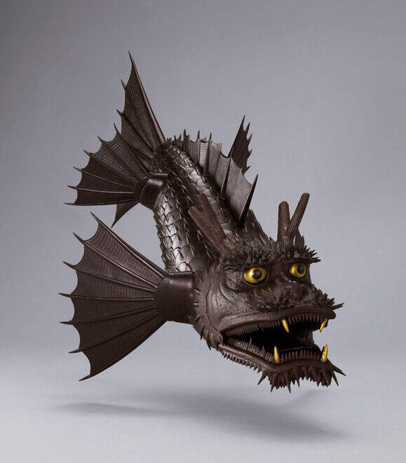 archaeologyart's tweet photo. Articulated iron sculpture of a mythical beast (shachi). Culture: Japan - Edo period (18th-19th century). https://t.co/q4O23tA2FS