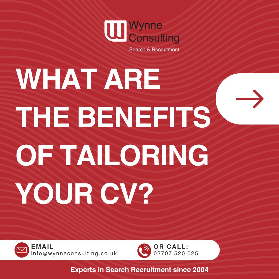 WynneConsulting's tweet photo. Every job deserves a bespoke CV.
Avoid the trap of submitting a generic CV to every role. Aligning your CV to the specifics of each role you're gunning for can potentially tilt the scales in your favour during the recruitment process. #WynneJobs #CVTips https://t.co/eQ6wFZsEBN
