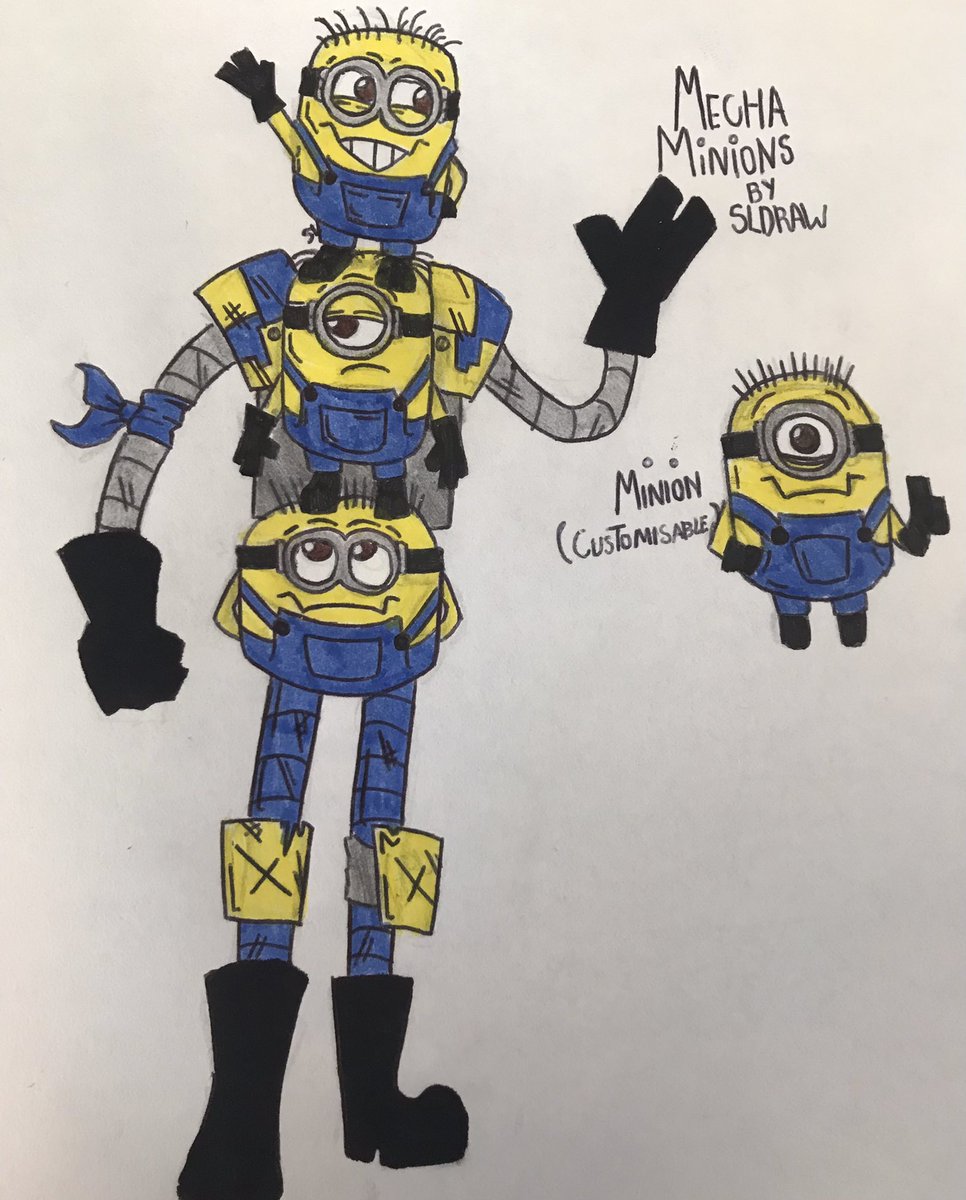 SLdraws's tweet photo. They go by many names but they all share the same goal , to serve the most despicable master 

Introducing Mecha Minions 

All Support is appreciated ���♻️❤️ 

#Fortnite #FortniteArt #FortniteChapter5Season3 #fortnitewrecked
#Fortniteconcept #minions #DespicableMe4 #Dm4 https://t.co/lryVd0iTU5