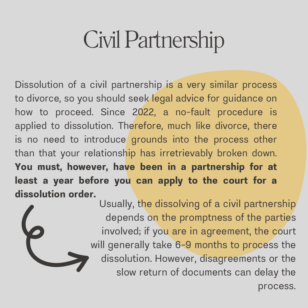 Civil Partnership: An Overview. Considering separation and in a civil partnership? See here to understand your legal rights, or get in touch if you have any questions: 

Phone: 01273 205805
E-mail: advice@brightonandhovelaw.co.uk 

#familylaw #familylawyer #divorce #familycourt