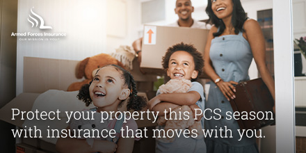 ArmedForcesIns's tweet image. PCS season is in full effect! Whether you are moving on or off base, make sure you protect your personal property with Renter Insurance from AFI. Visit afi.org/renter to request a quote today! #OurMissionIsYou #PCSing #MilitaryLife
