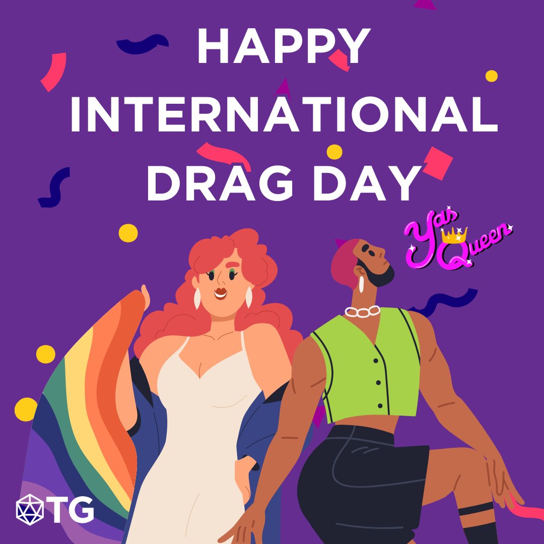TabletopGaymers's tweet photo. 🌟✨ Happy International Drag Day! ✨🌟 Celebrating the art of drag in all its forms—from glamorous to bold! 🎲👑 Saluting drag kings, queens, and everyone in between. Keep shining, playing, and breaking boundaries. #InternationalDragDay #DragIsArt #TabletopGaymers #LGBTQIA https://t.co/G1hTP0dH26