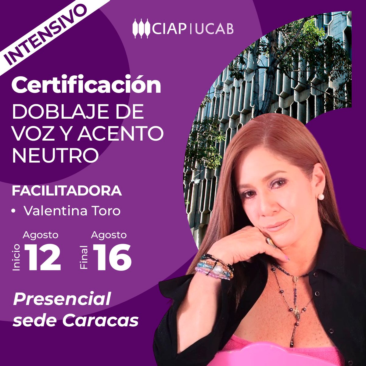 ciap_ucab's tweet image. Ahora tienes una oportunidad única de certificarte en doblaje de voz y acento neutro en ¡solamente una semana!.

Escríbenos al +58424-1374373

🎤Para participar sólo debes ser mayor de 16 años.
🎤Inversión: $320 (incluye todos los almuerzos de la semana)